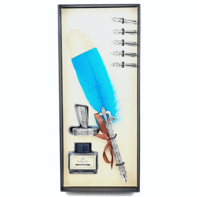 kit-pena-caligrafica-vintage-completo-azul-claro