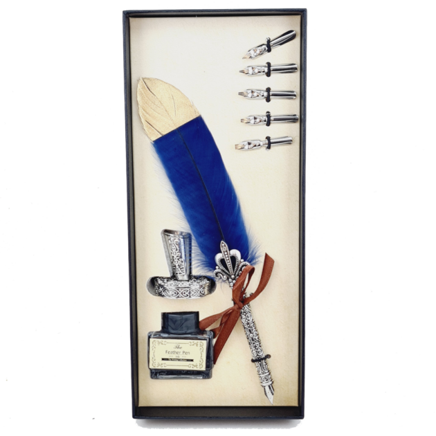 kit-pena-caligrafica-vintage-completo-azul-escuro