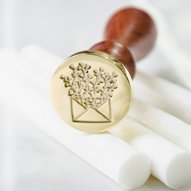modelo padrão carta floral lacre de cera