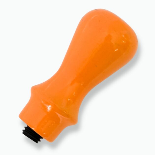cabo avulso para sinete em madeira colorida laqueada laranja