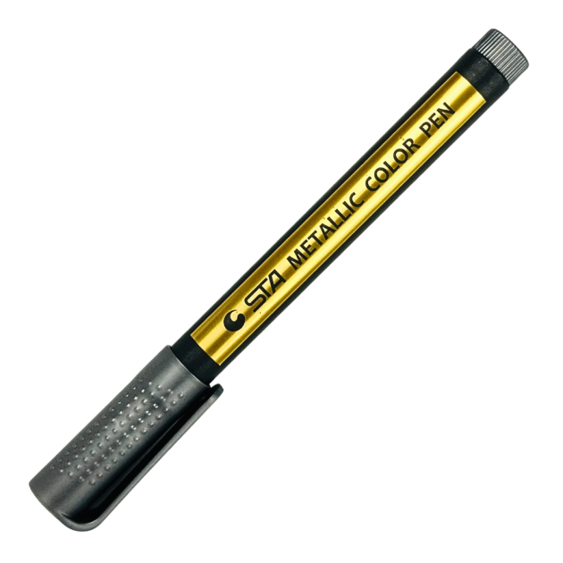 caneta metalizada metallic color sta PRETO